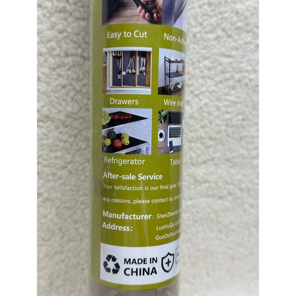 STAHOM Shelf Liner Beige Non-Adhesive Waterproof‎ EVA Basketweave Pattern